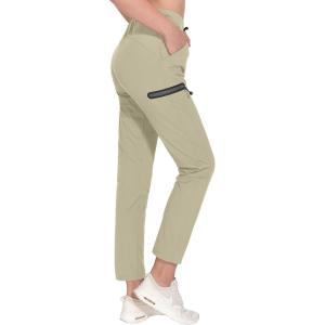 imageLittle Donkey Andy Womens UltraStretch Quick Dry Lightweight Ankle Pants Drawstring Active Travel HikingA4 Khaki