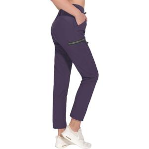 imageLittle Donkey Andy Womens UltraStretch Quick Dry Lightweight Ankle Pants Drawstring Active Travel HikingA5 Dark Purple