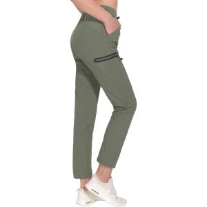 imageLittle Donkey Andy Womens UltraStretch Quick Dry Lightweight Ankle Pants Drawstring Active Travel HikingA6 Sage