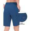 imageLittle Donkey Andy Womens Bermuda Quick Dry Lightweight Stretch Shorts Golf Hiking TravelA Blue Heather