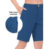 imageLittle Donkey Andy Womens Bermuda Quick Dry Lightweight Stretch Shorts Golf Hiking TravelA Blue Heather
