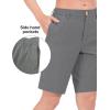 imageLittle Donkey Andy Womens Bermuda Quick Dry Lightweight Stretch Shorts Golf Hiking TravelA Carbon Heather