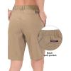 imageLittle Donkey Andy Womens Bermuda Quick Dry Lightweight Stretch Shorts Golf Hiking TravelA Khaki Heather