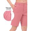 imageLittle Donkey Andy Womens Bermuda Quick Dry Lightweight Stretch Shorts Golf Hiking TravelA Rose Red Heather