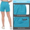 imageLittle Donkey Andy Womens Bermuda Quick Dry Lightweight Stretch Shorts Golf Hiking TravelB Light Blue Heather