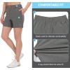 imageLittle Donkey Andy Womens Bermuda Quick Dry Lightweight Stretch Shorts Golf Hiking TravelCarbon Heather