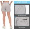imageLittle Donkey Andy Womens Bermuda Quick Dry Lightweight Stretch Shorts Golf Hiking TravelLight Gray Heather