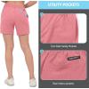 imageLittle Donkey Andy Womens Bermuda Quick Dry Lightweight Stretch Shorts Golf Hiking TravelRose Red Heather