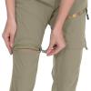 imageLittle Donkey Andy Womens Hiking Pants Lightweight Convertible ZipOff Pants Quick Dry UPF 50Pants Dark Khaki