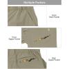 imageLittle Donkey Andy Womens Hiking Pants Lightweight Convertible ZipOff Pants Quick Dry UPF 50Pants Dark Khaki