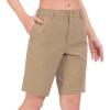 imageLittle Donkey Andy Womens Bermuda Quick Dry Lightweight Stretch Shorts Golf Hiking TravelA Khaki Heather
