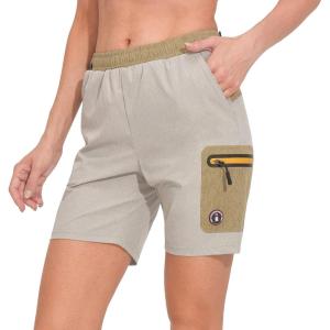 imageLittle Donkey Andy Womens 7 Inches Quick Dry Golf Shorts Stretch Athletic Shorts with Liner LaserCutting PocketsLight Gray Heather