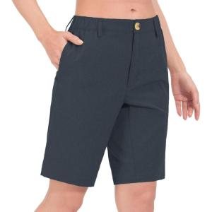 imageLittle Donkey Andy Womens Bermuda Quick Dry Lightweight Stretch Shorts Golf Hiking TravelA Black Heather