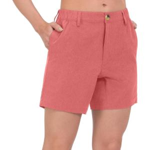 imageLittle Donkey Andy Womens Bermuda Quick Dry Lightweight Stretch Shorts Golf Hiking TravelB Watermelon Heather