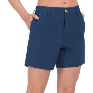 imageLittle Donkey Andy Womens Bermuda Quick Dry Lightweight Stretch Shorts Golf Hiking TravelDark Blue Heather