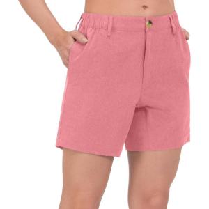 imageLittle Donkey Andy Womens Bermuda Quick Dry Lightweight Stretch Shorts Golf Hiking TravelRose Red Heather