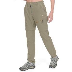 imageLittle Donkey Andy Womens Hiking Pants Lightweight Convertible ZipOff Pants Quick Dry UPF 50Pants Dark Khaki