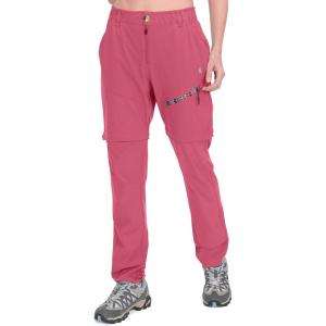 imageLittle Donkey Andy Womens Hiking Pants Lightweight Convertible ZipOff Pants Quick Dry UPF 50Pants Rounge Red