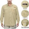 imageLittle Donkey Andy Mens UPF 50 UV Protection Shirt Short Sleeve Fishing Shirt Breathable and Fast DryBeige