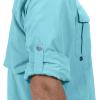 imageLittle Donkey Andy Mens UPF 50 UV Protection Shirt Short Sleeve Fishing Shirt Breathable and Fast DryBlue