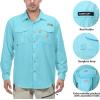 imageLittle Donkey Andy Mens UPF 50 UV Protection Shirt Short Sleeve Fishing Shirt Breathable and Fast DryBlue