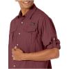 imageLittle Donkey Andy Mens UPF 50 UV Protection Shirt Short Sleeve Fishing Shirt Breathable and Fast DryDark Red