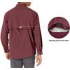 imageLittle Donkey Andy Mens UPF 50 UV Protection Shirt Short Sleeve Fishing Shirt Breathable and Fast DryDark Red