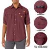 imageLittle Donkey Andy Mens UPF 50 UV Protection Shirt Short Sleeve Fishing Shirt Breathable and Fast DryDark Red