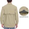 imageLittle Donkey Andy Mens UPF 50 UV Protection Shirt Short Sleeve Fishing Shirt Breathable and Fast DryDetachable Sleevespale Khaki