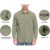 imageLittle Donkey Andy Mens UPF 50 UV Protection Shirt Short Sleeve Fishing Shirt Breathable and Fast DryDetachable Sleevestea