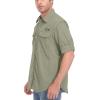 imageLittle Donkey Andy Mens UPF 50 UV Protection Shirt Short Sleeve Fishing Shirt Breathable and Fast DryDetachable Sleevestea