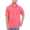 imageLittle Donkey Andy Mens UPF 50 UV Protection Shirt Short Sleeve Fishing Shirt Breathable and Fast DryDetachable Sleeveswatermelon