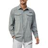 imageLittle Donkey Andy Mens UPF 50 UV Protection Shirt Short Sleeve Fishing Shirt Breathable and Fast DryGreen Bay