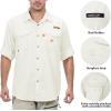 imageLittle Donkey Andy Mens UPF 50 UV Protection Shirt Short Sleeve Fishing Shirt Breathable and Fast DryOffwhite