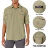 imageLittle Donkey Andy Mens UPF 50 UV Protection Shirt Short Sleeve Fishing Shirt Breathable and Fast DryPale Khaki