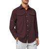 imageLittle Donkey Andy Mens UPF 50 UV Protection Shirt Short Sleeve Fishing Shirt Breathable and Fast DryRed Dahlia