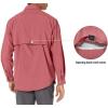 imageLittle Donkey Andy Mens UPF 50 UV Protection Shirt Short Sleeve Fishing Shirt Breathable and Fast DryWatermelon