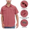 imageLittle Donkey Andy Mens UPF 50 UV Protection Shirt Short Sleeve Fishing Shirt Breathable and Fast DryWatermelon Red