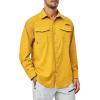 imageLittle Donkey Andy Mens UPF 50 UV Protection Shirt Short Sleeve Fishing Shirt Breathable and Fast DryYolk Yellow