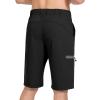 imageLittle Donkey Andy Mens UltraStretch Quick Dry Lightweight Bermuda Shorts Drawstring Zipper Pocket Hiking Travel GolfBlack