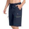 imageLittle Donkey Andy Mens UltraStretch Quick Dry Lightweight Bermuda Shorts Drawstring Zipper Pocket Hiking Travel GolfNavy