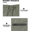 imageLittle Donkey Andy Mens UltraStretch Quick Dry Lightweight Bermuda Shorts Drawstring Zipper Pocket Hiking Travel GolfSage