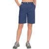 imageLittle Donkey Andy Womens 10 Inches Quick Dry Hiking Cargo Shorts Lightweight Bermuda Golf Shorts Outdoor TravelDeep Blue