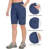imageLittle Donkey Andy Womens 10 Inches Quick Dry Hiking Cargo Shorts Lightweight Bermuda Golf Shorts Outdoor TravelDeep Blue