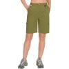 imageLittle Donkey Andy Womens 10 Inches Quick Dry Hiking Cargo Shorts Lightweight Bermuda Golf Shorts Outdoor TravelOlive