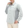 imageLittle Donkey Andy Womens Stretch Quick Dry UPF50 Long Sleeve Shirt for Hiking Travel CampingA Glacier Graypanels