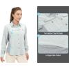 imageLittle Donkey Andy Womens Stretch Quick Dry UPF50 Long Sleeve Shirt for Hiking Travel CampingA Glacier Graypanels