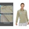 imageLittle Donkey Andy Womens Stretch Quick Dry UPF50 Long Sleeve Shirt for Hiking Travel CampingA Khakipanels