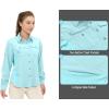 imageLittle Donkey Andy Womens Stretch Quick Dry UPF50 Long Sleeve Shirt for Hiking Travel CampingA Light Bluepanels
