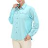 imageLittle Donkey Andy Womens Stretch Quick Dry UPF50 Long Sleeve Shirt for Hiking Travel CampingA Light Bluepanels